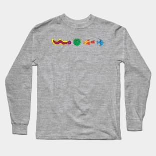 Colorful sea creatures Long Sleeve T-Shirt